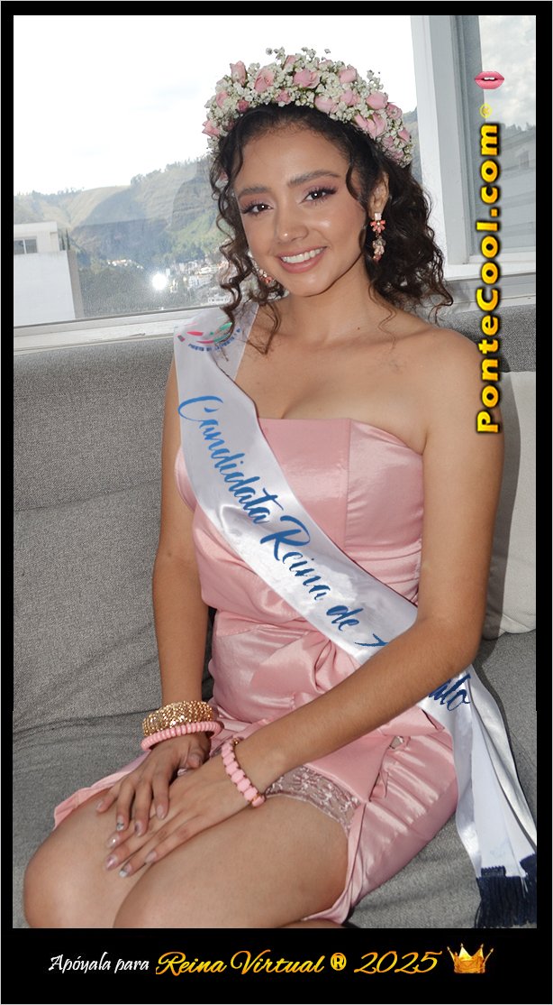 Geovana Nuñez candidata a Reina de Ambato 2025. apoyala para Reina Virtual® 2025. 
