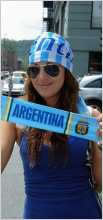 Simpatica chica Argentina en Sudafrica 2010